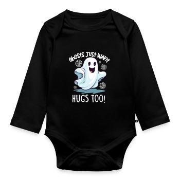 Paranormal Research Halloween Ghost Hunter - Organic Longsleeve Baby Bodysuit - black - Front