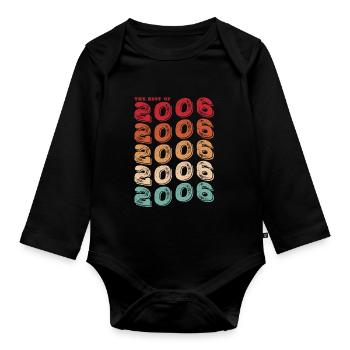 Vintage 2006 Geschenke Legende für 17 Jahre - 17 Jahre - Baby Bio-Langarm-Body - Schwarz - Vorne