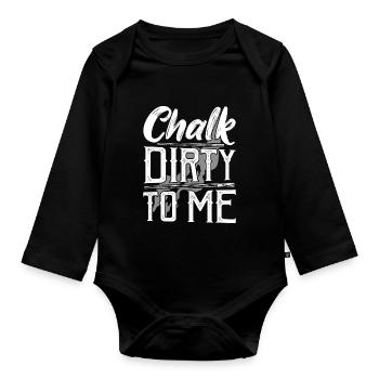 Chalk Dirty To Me Billards Billard Piscine BillardBillard Pla - Body Bébé bio manches longues - noir - Devant