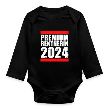 Pension de retraite 2024 Pension de retraite - Body Bébé bio manches longues - noir - Devant