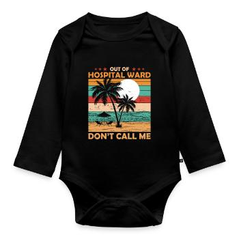 Retired Nurse Retirement Hospital - Organic Longsleeve Baby Bodysuit - black - Front