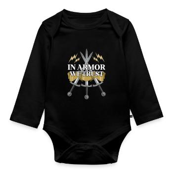Ritterritter Mittelalterliche Renaissance-rüstung - Baby Bio-Langarm-Body - Schwarz - Vorne