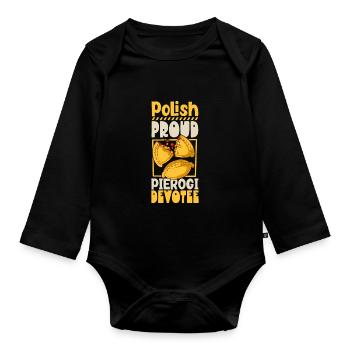 Pierogi Polish Food Polish heritage Polska Food - Baby Bio-Langarm-Body - Schwarz - Vorne