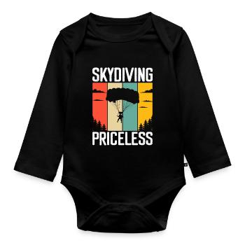 Skydiving - Baby Bio-Langarm-Body - Schwarz - Vorne
