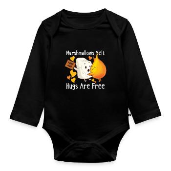Scout Camping Outdoor Romantic - Organic Longsleeve Baby Bodysuit - black - Front
