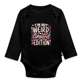 Je suis une Vintage Grafitti en édition limitée Déclaration - Body Bébé bio manches longues - noir - Devant