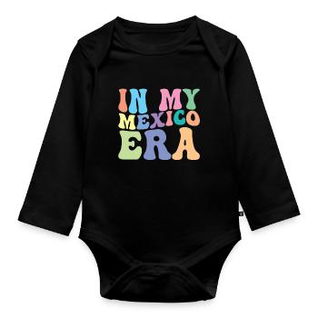 Mexique Retro Groovy - Body Bébé bio manches longues - noir - Devant