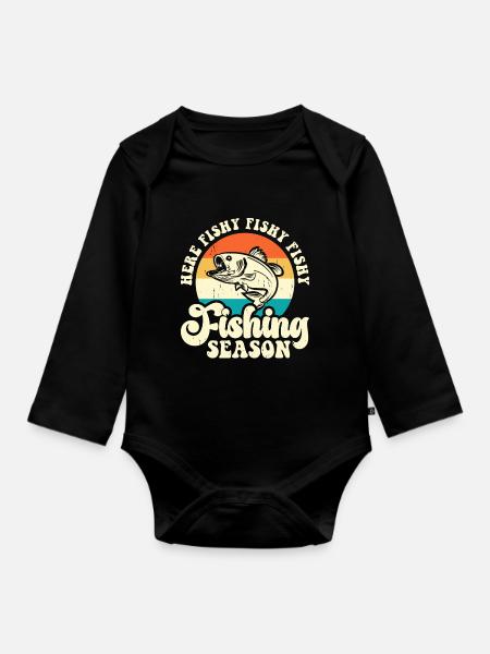 Angler - Baby Bio-Langarm-Body - Schwarz