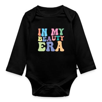 Beauté Rétro Groovy In Meiner - Body Bébé bio manches longues - noir - Devant