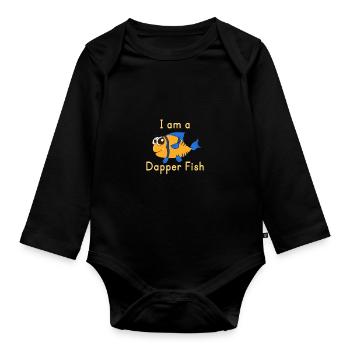 Aquarium Fish Gift - Organic Longsleeve Baby Bodysuit - black - Front