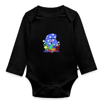 Aquarium Fish Gift - Organic Longsleeve Baby Bodysuit - black - Front