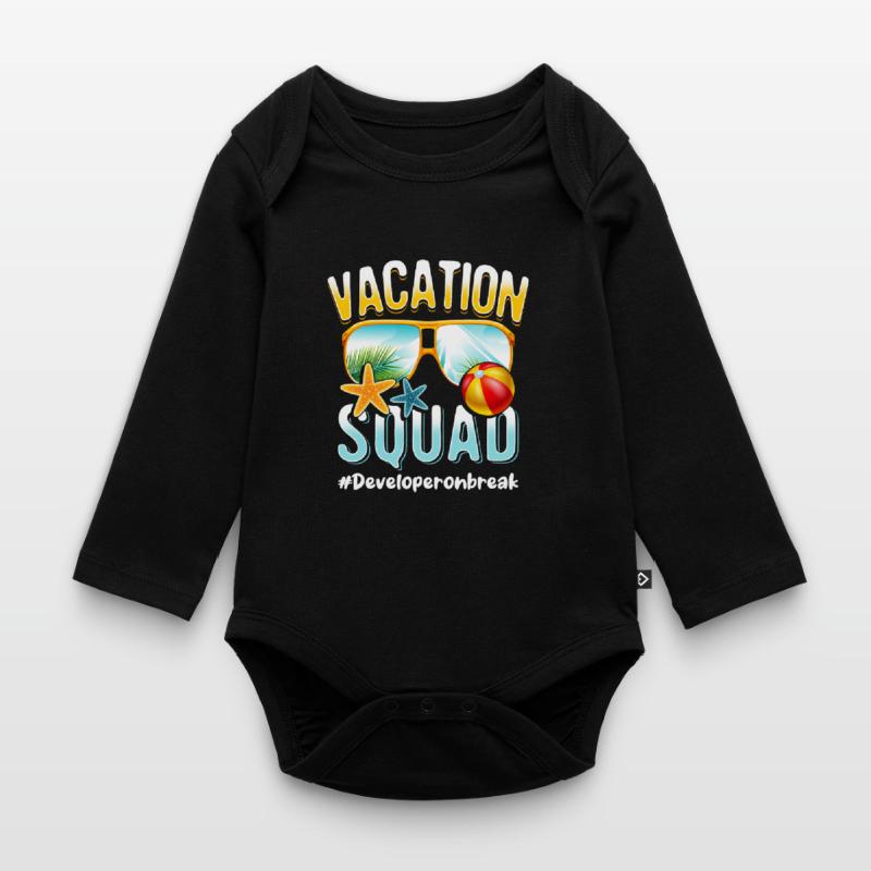 Developer Vacation Squad #Developeronbreak Body Bébé bio manches longues