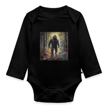 Gemälde Kunst Sasquatch Funny Graphic Acts - Baby Bio-Langarm-Body - Schwarz - Vorne
