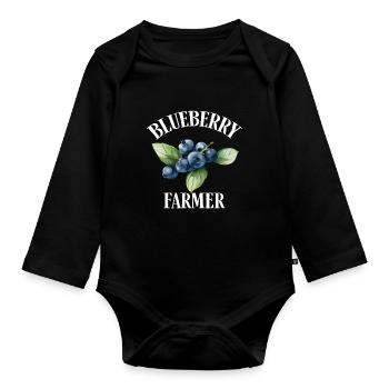 Blauberren Blauberre Geschenk - Baby Bio-Langarm-Body - Schwarz - Vorne