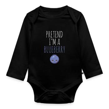 Blauberren Blauberre Geschenk - Baby Bio-Langarm-Body - Schwarz - Vorne