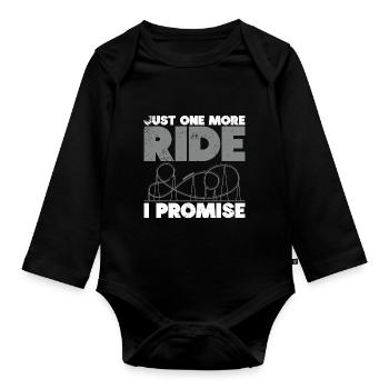 Roller Coaster Amusement Park Roller Coaster Ride - Organic Longsleeve Baby Bodysuit - black - Front