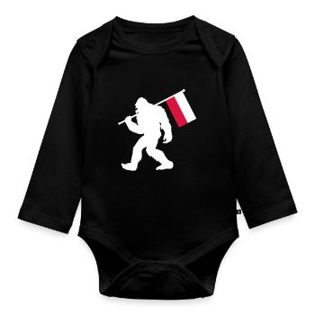 Polen - Baby Bio-Langarm-Body - Schwarz - Vorne