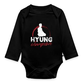 hyung champion Design for a tang so do fan - Organic Longsleeve Baby Bodysuit - black - Front