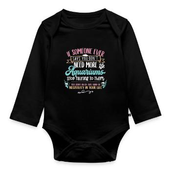 Aquarium - Baby Bio-Langarm-Body - Schwarz - Vorne
