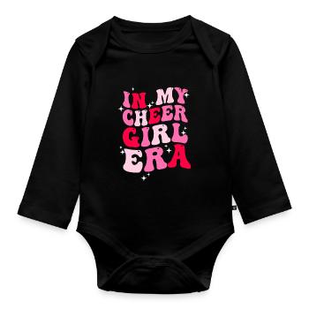 Pom-pom girl Cheerleading Jeunes - Body Bébé bio manches longues - noir - Devant