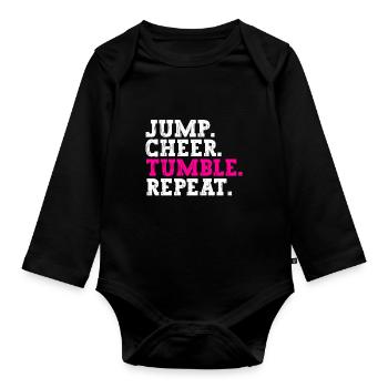 Pom-pom girl Cheerleading Jeunes - Body Bébé bio manches longues - noir - Devant