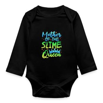 Mother of the Slime queen - Organic Longsleeve Baby Bodysuit - black - Front