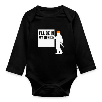 Drywall Installer Drywaller Drywall Finisher - Organic Longsleeve Baby Bodysuit - black - Front