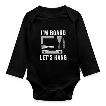 Drywall Installer Drywaller Drywall Finisher - Organic Longsleeve Baby Bodysuit - black - Front