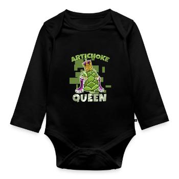 Artichoke - Organic Longsleeve Baby Bodysuit - black - Front