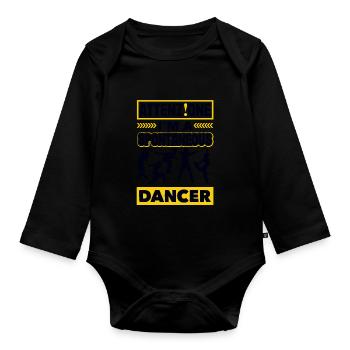 Attenzione I'm A Spontaneous Dancer - Organic Longsleeve Baby Bodysuit - black - Front