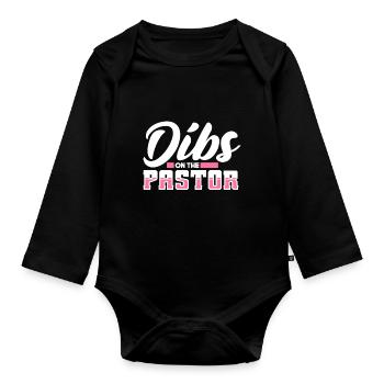 Pasteur Femme Jésus Appréciation de l’Église Chrétienne - Body Bébé bio manches longues - noir - Devant