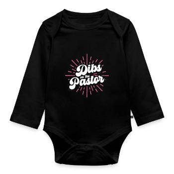 Pasteur Femme Jésus Appréciation de l’Église Chrétienne - Body Bébé bio manches longues - noir - Devant