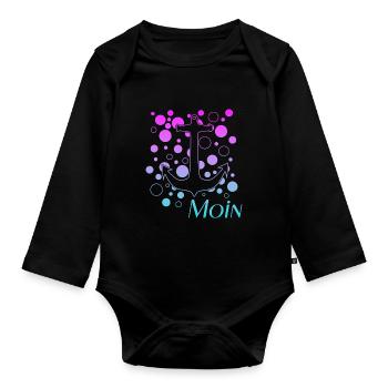 Moin - Baby Bio-Langarm-Body - Schwarz - Vorne