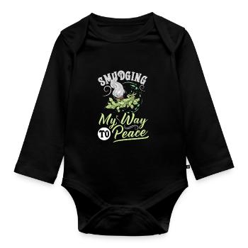 Smudge Sage Feder Spirituelle Hexerei Meditieren - Baby Bio-Langarm-Body - Schwarz - Vorne