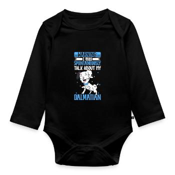 Amoureux des dalmates - Body Bébé bio manches longues - noir - Devant
