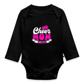 Cheer Mom Cheerleading Cheerleading Mom - Organic Longsleeve Baby Bodysuit - black - Front