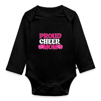 Cheer Mom Cheerleading Cheerleading Mom - Organic Longsleeve Baby Bodysuit - black - Front