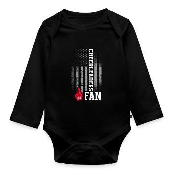 Cheer Papa Pom-pom girl Papa - Body Bébé bio manches longues - noir - Devant