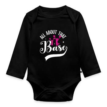 Cheerleadermädchen Cheerleading Jubel Jugend - Baby Bio-Langarm-Body - Schwarz - Vorne