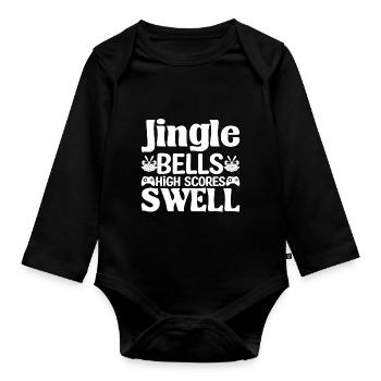 Jingle Bells Gamer - Body Bébé bio manches longues - noir - Devant