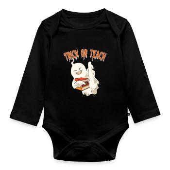 Lustige Lehrer Halloween Geschenke - Baby Bio-Langarm-Body - Schwarz - Vorne