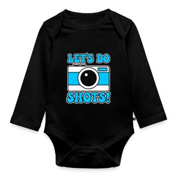 Photography - Photo shoot for photo camera. - Organic Longsleeve Baby Bodysuit - black - Front