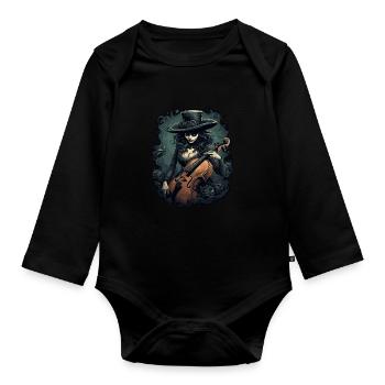 Cello Player Cellist Musician Music Cello - Organic Longsleeve Baby Bodysuit - black - Front
