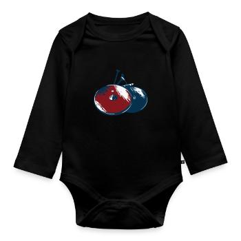 Fan Train Spielmannszug Cool - Organic Longsleeve Baby Bodysuit - black - Front
