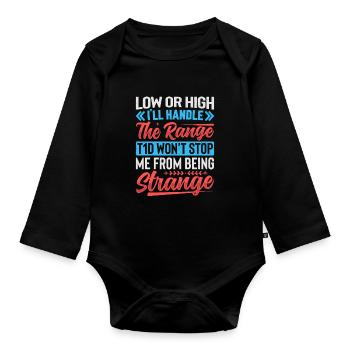 T1d Diabetes - I Handle The Range - Baby Bio-Langarm-Body - Schwarz - Vorne