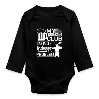 Archery Archery Problem - Organic Longsleeve Baby Bodysuit - black - Front