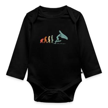 Planche de wingfoil Surfer Wingfoil Vintage - Body Bébé bio manches longues - noir - Devant