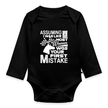 Barrel Racing Women Love Barrel Racing - Organic Longsleeve Baby Bodysuit - black - Front