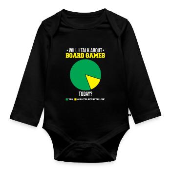 Board Games Game Board Gift - Organic Longsleeve Baby Bodysuit - black - Front