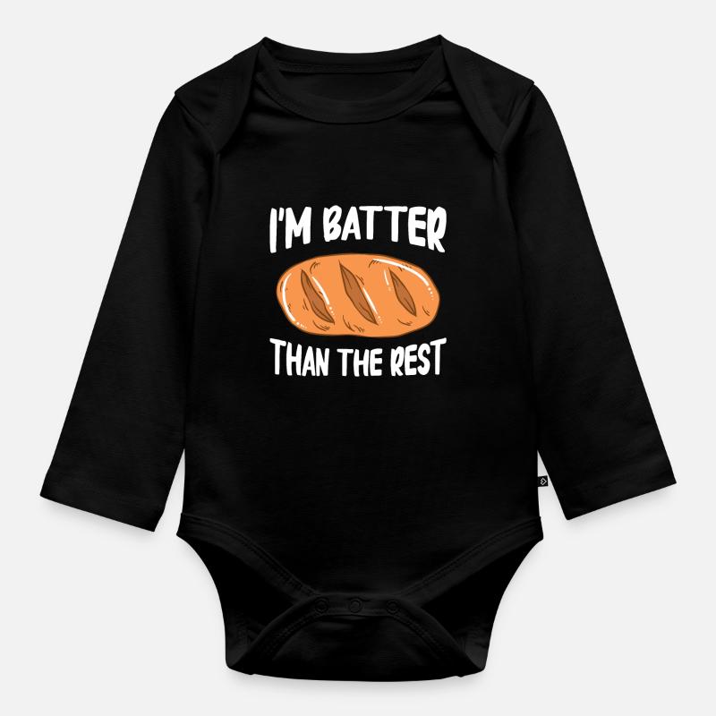 Baking Bread Bakery Bakery Bread Making - Organic Longsleeve Baby Bodysuit - black